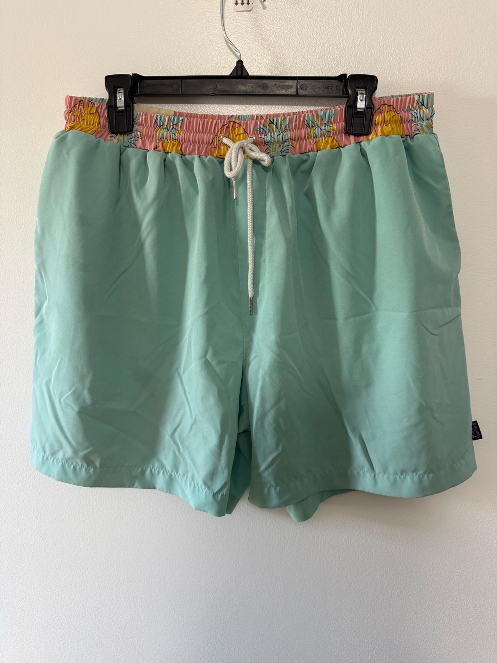 Simply Southern Aqua Shorts with Pineapple Pink and Yellow Trim